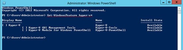 Windows Server 2012 PowerShell ile Hyper-V Kurulumu