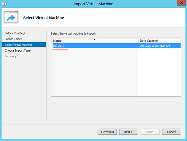 Windows Server 2012 Hyper-V Virtual Machine Export & Import