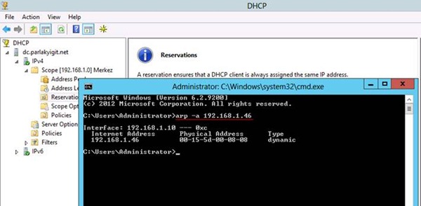 Windows Server 2012 DHCP Server IP Reservations