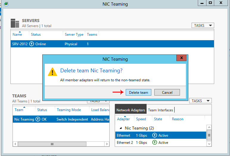 Windows Server 2012 NIC Teaming