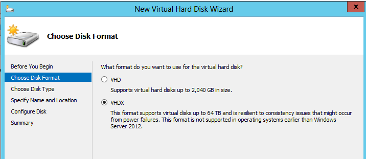 VHDX Virtual Disk