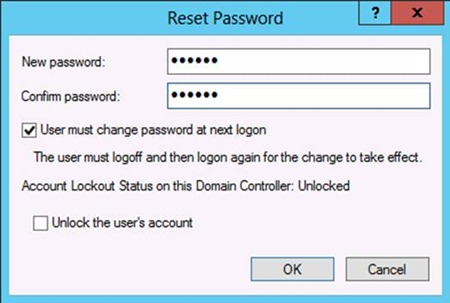 Active Directory User Reset Password
