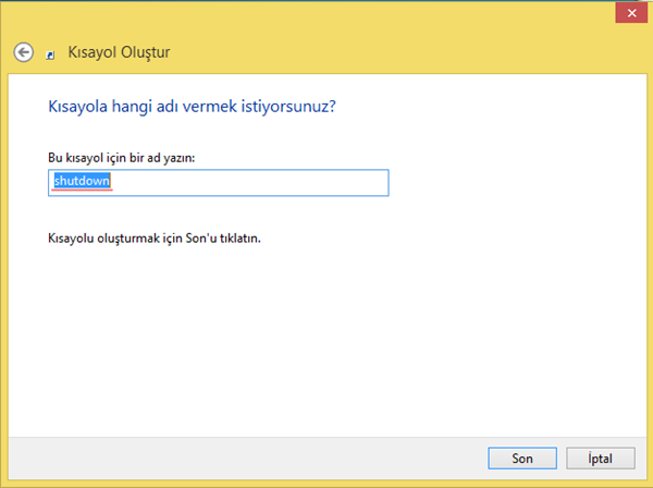 Windows 8 Kapat Kısayol Tuşu
