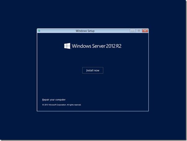 Windows Server 2012 R2 Preview Kurulumu