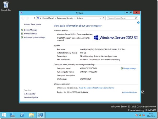 Windows Server 2012 R2 Preview Kurulumu