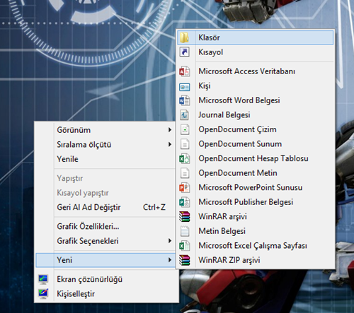 Windows 8.1 GodMode (Tanrı Modu)