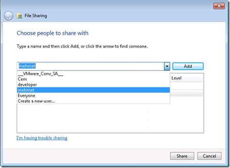 Windows 7 Dosya Paylaşımı ve Yetkilendirme