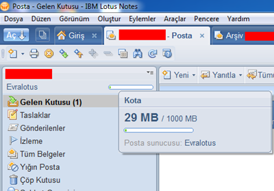 Domino Lotus Server 8.5 Mail Database Compact İşlemi